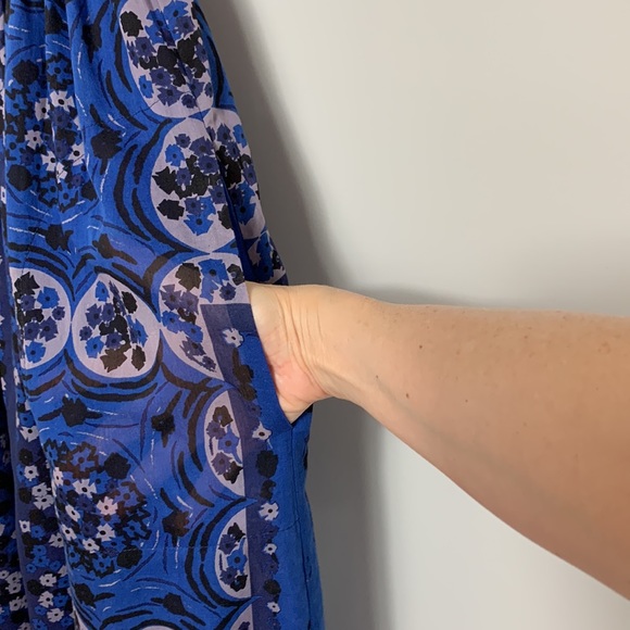 Rebecca Taylor Maxi Dress Blue Size 6 - Picture 8 of 14